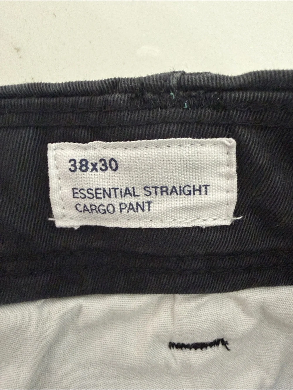 GAP Essential Straight Black Men's Cargo Pants with 38/30